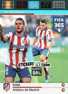 Figurina Koke - FIFA 365: 2015-2016. Adrenalyn XL - Panini