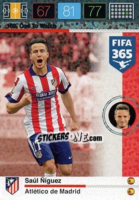 Sticker Saúl Ñíguez - FIFA 365: 2015-2016. Adrenalyn XL n. 162 - Panini