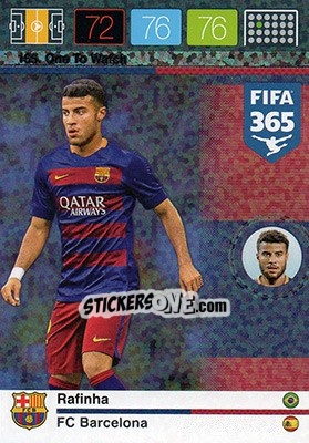 Sticker Rafinha - FIFA 365: 2015-2016. Adrenalyn XL n. 165 - Panini