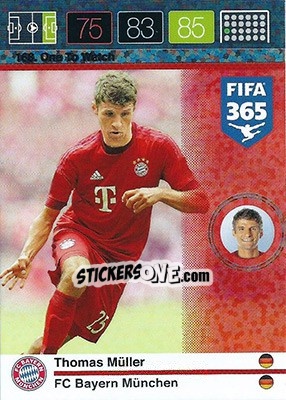 Sticker Thomas Müller - FIFA 365: 2015-2016. Adrenalyn XL n. 168 - Panini