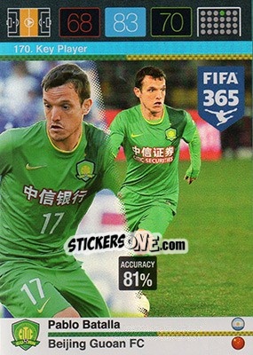 Sticker Pablo Batalla - FIFA 365: 2015-2016. Adrenalyn XL n. 170 - Panini