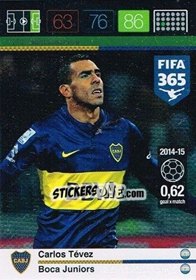 Sticker Carlos Tévez - FIFA 365: 2015-2016. Adrenalyn XL - Panini