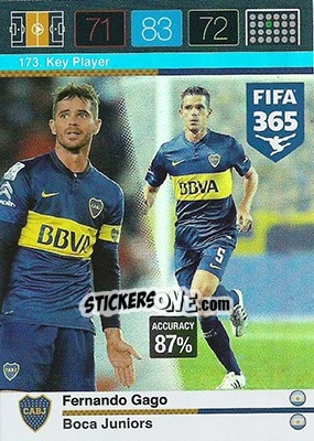 Sticker Fernando Gago - FIFA 365: 2015-2016. Adrenalyn XL n. 173 - Panini