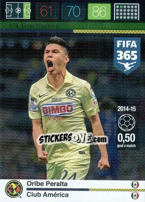 Sticker Oribe Peralta - FIFA 365: 2015-2016. Adrenalyn XL n. 178 - Panini