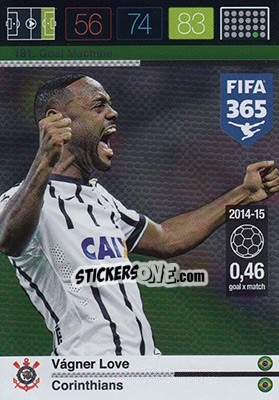 Sticker Vágner  Love - FIFA 365: 2015-2016. Adrenalyn XL - Panini