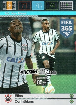 Sticker Elias - FIFA 365: 2015-2016. Adrenalyn XL n. 182 - Panini