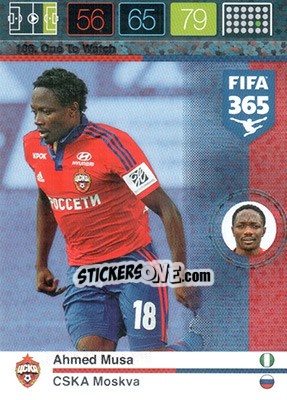 Sticker Ahmed Musa - FIFA 365: 2015-2016. Adrenalyn XL n. 186 - Panini