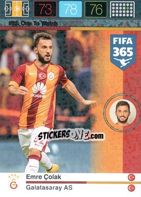 Sticker Emre Çolak - FIFA 365: 2015-2016. Adrenalyn XL n. 192 - Panini