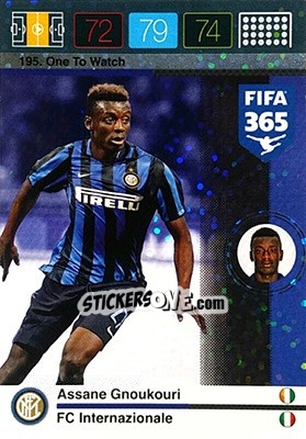 Sticker Assane Gnoukouri - FIFA 365: 2015-2016. Adrenalyn XL n. 195 - Panini