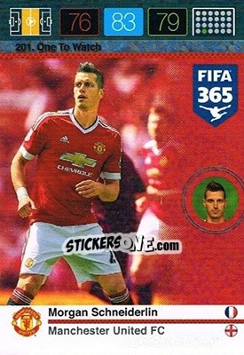 Sticker Morgan Schneiderlin - FIFA 365: 2015-2016. Adrenalyn XL n. 201 - Panini