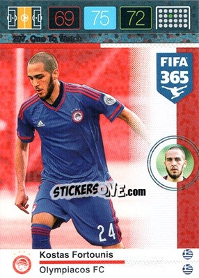Sticker Kostas Fortounis - FIFA 365: 2015-2016. Adrenalyn XL n. 207 - Panini