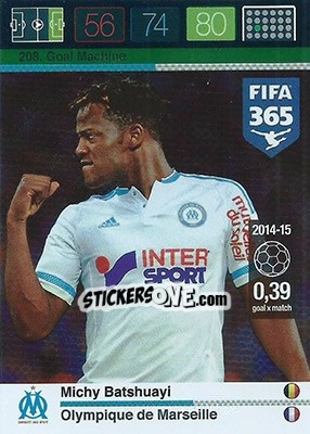 Sticker Michy Batshuayi - FIFA 365: 2015-2016. Adrenalyn XL n. 208 - Panini