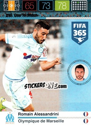 Cromo Romain Alessandrini - FIFA 365: 2015-2016. Adrenalyn XL n. 210 - Panini