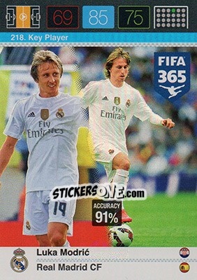 Sticker Luka Modric - FIFA 365: 2015-2016. Adrenalyn XL n. 218 - Panini