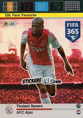 Sticker Thulani Serero - FIFA 365: 2015-2016. Adrenalyn XL n. 226 - Panini