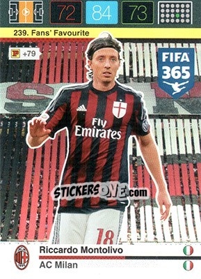 Figurina Riccardo Montolivo - FIFA 365: 2015-2016. Adrenalyn XL n. 239 - Panini