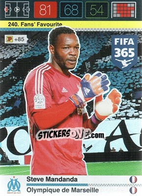 Sticker Steve Mandanda - FIFA 365: 2015-2016. Adrenalyn XL n. 240 - Panini
