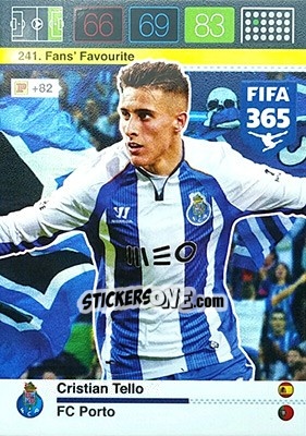 Sticker Cristian Tello - FIFA 365: 2015-2016. Adrenalyn XL n. 241 - Panini