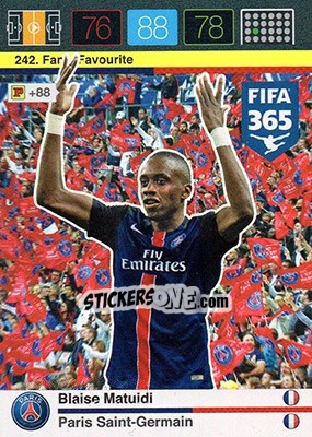 Sticker Blaise Matuidi - FIFA 365: 2015-2016. Adrenalyn XL - Panini