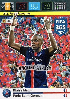 Sticker Blaise Matuidi - FIFA 365: 2015-2016. Adrenalyn XL n. 242 - Panini