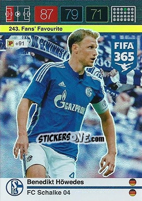 Sticker Benedikt Höwedes - FIFA 365: 2015-2016. Adrenalyn XL n. 243 - Panini