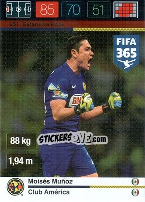 Sticker Moisés Muñoz - FIFA 365: 2015-2016. Adrenalyn XL n. 251 - Panini