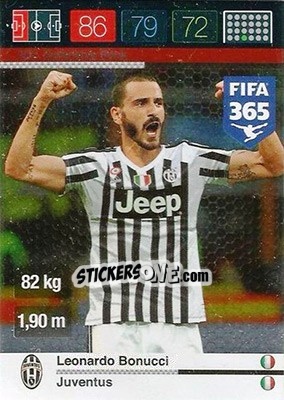 Sticker Leonardo Bonucci - FIFA 365: 2015-2016. Adrenalyn XL n. 253 - Panini
