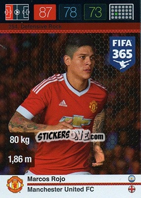 Sticker Marcos Rojo - FIFA 365: 2015-2016. Adrenalyn XL n. 254 - Panini