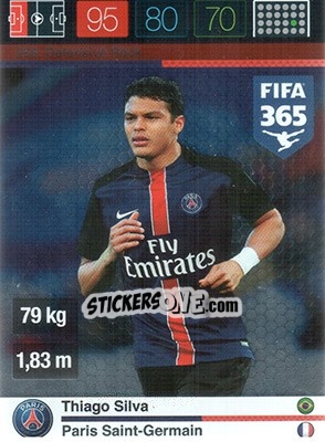 Sticker Thiago Silva - FIFA 365: 2015-2016. Adrenalyn XL - Panini