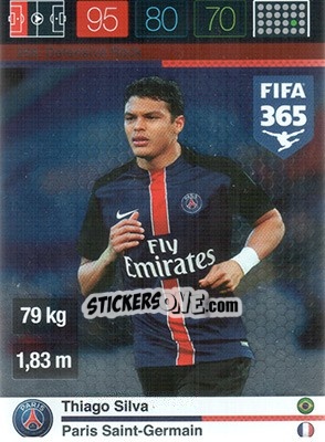 Sticker Thiago Silva - FIFA 365: 2015-2016. Adrenalyn XL n. 258 - Panini
