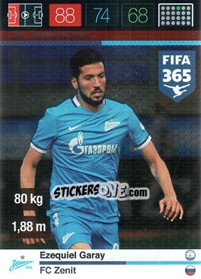 Sticker Ezequiel Garay - FIFA 365: 2015-2016. Adrenalyn XL n. 261 - Panini