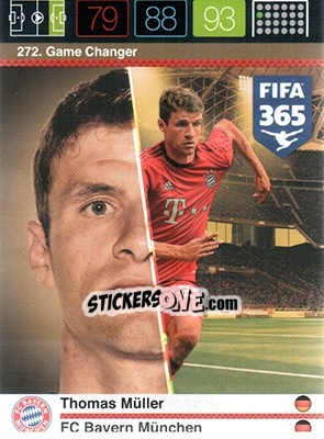 Sticker Thomas Müller - FIFA 365: 2015-2016. Adrenalyn XL n. 272 - Panini