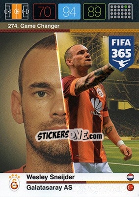Cromo Wesley Sneijder - FIFA 365: 2015-2016. Adrenalyn XL - Panini