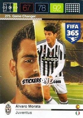 Sticker Álvaro Morata - FIFA 365: 2015-2016. Adrenalyn XL n. 275 - Panini