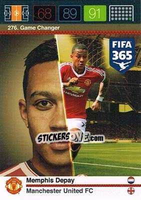 Sticker Memphis Depay - FIFA 365: 2015-2016. Adrenalyn XL n. 276 - Panini