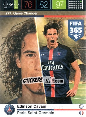 Sticker Edinson Cavani - FIFA 365: 2015-2016. Adrenalyn XL n. 277 - Panini