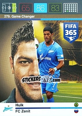 Sticker Hulk - FIFA 365: 2015-2016. Adrenalyn XL n. 279 - Panini