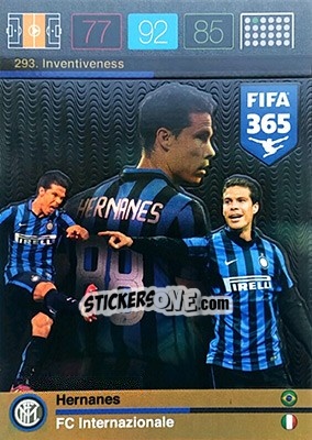 Sticker Hernanes - FIFA 365: 2015-2016. Adrenalyn XL n. 293 - Panini