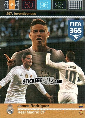 Sticker James Rodriguez - FIFA 365: 2015-2016. Adrenalyn XL n. 297 - Panini
