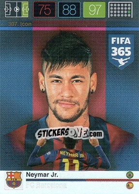 Sticker Neymar - FIFA 365: 2015-2016. Adrenalyn XL n. 307 - Panini