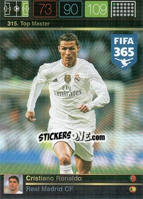 Sticker Cristiano Ronaldo - FIFA 365: 2015-2016. Adrenalyn XL n. 315 - Panini