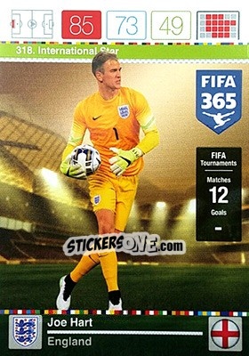Sticker Joe Hart - FIFA 365: 2015-2016. Adrenalyn XL - Panini