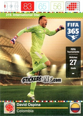 Sticker David Ospina - FIFA 365: 2015-2016. Adrenalyn XL n. 319 - Panini