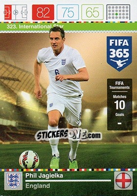 Sticker Phil Jagielka - FIFA 365: 2015-2016. Adrenalyn XL n. 323 - Panini