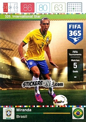 Sticker Miranda - FIFA 365: 2015-2016. Adrenalyn XL n. 325 - Panini