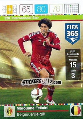 Sticker Marouane Fellaini - FIFA 365: 2015-2016. Adrenalyn XL n. 328 - Panini