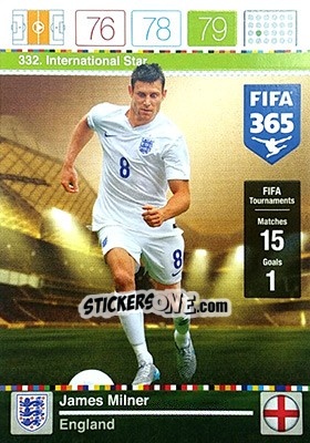 Sticker James Milner - FIFA 365: 2015-2016. Adrenalyn XL - Panini