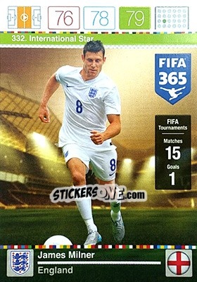 Cromo James Milner - FIFA 365: 2015-2016. Adrenalyn XL - Panini