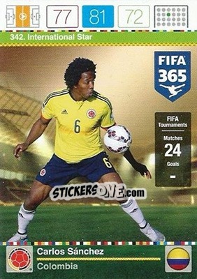 Cromo Carlos Sánchez - FIFA 365: 2015-2016. Adrenalyn XL - Panini