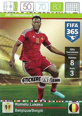 Sticker Romelu Lukaku - FIFA 365: 2015-2016. Adrenalyn XL - Panini